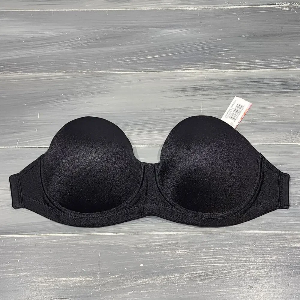 The Bra Lab Angelina Contour Cups Interchangeable Side Clasping Cup Size C Black